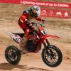 BENBOR Kids Electric Motocross Bike - 500W 36V Electric Dirt Bike with 10 Inch Wheels, 25KM/H High Speed Chain, Mini Off Road Motorcycle for Kids (Ages 13, Under 5FT) Red Black view 3