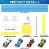 Flexible Race Car Track - 15 Ft Rolls Up Car Ramp Track Toy with Suction Cups, Diecast 1/64th Cars Model, Flex Race Portable Racetrack for Boys Girls view 3