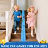 Flexible Race Car Track - 15 Ft Rolls Up Car Ramp Track Toy with Suction Cups, Diecast 1/64th Cars Model, Flex Race Portable Racetrack for Boys Girls view 4