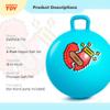 EVERICH TOY 2-Pack Hopper Ball for Kids, 18In Hippity Hop Balls, Yellow & Blue Bouncy Ball with Handle, Indoor Outdoor Active Play Toys Easter Basket Stuffers Girls Boys Gifts for 4 5 6 7 8 Yr Old view 2
