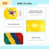 EVERICH TOY 2-Pack Hopper Ball for Kids, 18In Hippity Hop Balls, Yellow & Blue Bouncy Ball with Handle, Indoor Outdoor Active Play Toys Easter Basket Stuffers Girls Boys Gifts for 4 5 6 7 8 Yr Old view 3