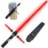 Gianby Light Up Saber for Kids, Red Light Swords with FX Sound, LED Light Expandable Light Sword Set for Galaxy War Fighter Warriors, Halloween, Holiday, Birthday Roleplay Party (with Belt Clip) view 1
