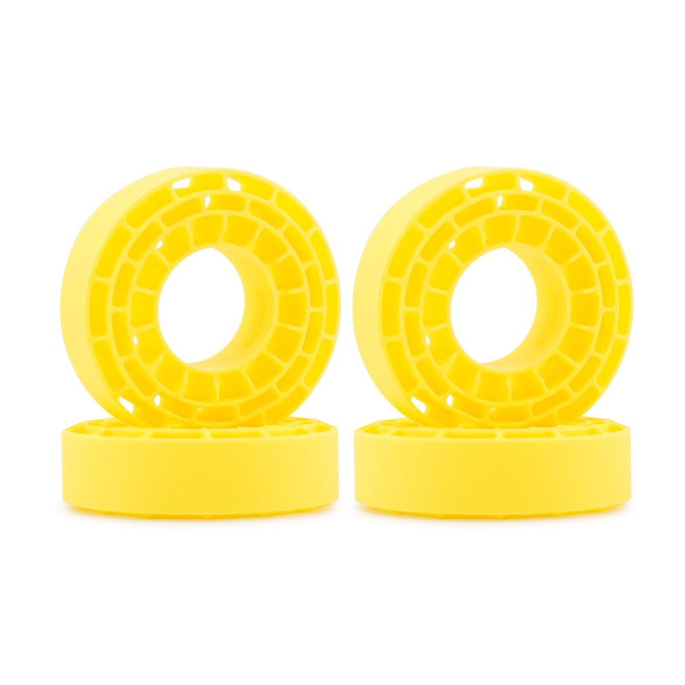 INJORA 4pcs Silicone Rubber Inserts for 61-64mm*20-22mm 1.0" Tires(1062)(Yellow)