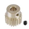 FOCMKEAS M0.6 Pinion Motor Gear 18T 1/8 inch(3.175mm) Shaft Hole, 7075 Aluminum Alloy Pitch Gears RC Upgrade Part fit for RC Brushless Brush Motor of 1/10 Model Car Climbing Car view 1