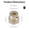 FOCMKEAS M0.6 Pinion Motor Gear 18T 1/8 inch(3.175mm) Shaft Hole, 7075 Aluminum Alloy Pitch Gears RC Upgrade Part fit for RC Brushless Brush Motor of 1/10 Model Car Climbing Car view 2