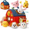 Dr.BeTree Baby Toys 6-12 Months Plush Barn with Stuffed Farm Animals Crinkle, Rattle & Mirror Montessori Toys Developmental Sensory Toys for 6 Month Old Boys Girls Babies & Toddlers view 1
