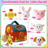 Dr.BeTree Baby Toys 6-12 Months Plush Barn with Stuffed Farm Animals Crinkle, Rattle & Mirror Montessori Toys Developmental Sensory Toys for 6 Month Old Boys Girls Babies & Toddlers view 2