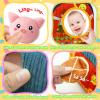 Dr.BeTree Baby Toys 6-12 Months Plush Barn with Stuffed Farm Animals Crinkle, Rattle & Mirror Montessori Toys Developmental Sensory Toys for 6 Month Old Boys Girls Babies & Toddlers view 3
