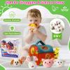 Dr.BeTree Baby Toys 6-12 Months Plush Barn with Stuffed Farm Animals Crinkle, Rattle & Mirror Montessori Toys Developmental Sensory Toys for 6 Month Old Boys Girls Babies & Toddlers view 4