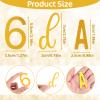 124 Pcs Gold 0-9 Number Cakes Toppers, Custom Name Cake Topper Acrylic Letters, Acrylic Alphanumeric Cake Topper with A-Z Letter Cakes Decoration Pick for Wedding Birthday Party view 2