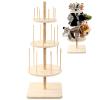 AceOrbit Puppet Stand for 18 Puppets 30 Inches Education Wooden Tree 3 Layer Display Doll Holder Storage Rack for Classroom view 1