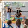 AceOrbit Puppet Stand for 18 Puppets 30 Inches Education Wooden Tree 3 Layer Display Doll Holder Storage Rack for Classroom view 2