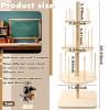AceOrbit Puppet Stand for 18 Puppets 30 Inches Education Wooden Tree 3 Layer Display Doll Holder Storage Rack for Classroom view 4