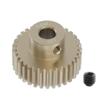 FOCMKEAS M0.6 Pinion Motor Gear 32T 1/8 inch(3.175mm) Shaft Hole, 7075 Aluminum Alloy Pitch Gears RC Upgrade Part fit for RC Brushless Brush Motor of 1/10 Model Car Climbing Car view 1