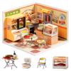 Rolife Super Creator Series, DIY Mini Night Out Food Stall Dollhouse House Kit, Bulid Scenary for Action Collectible Figures, Creative Gifts for Women Adults view 1