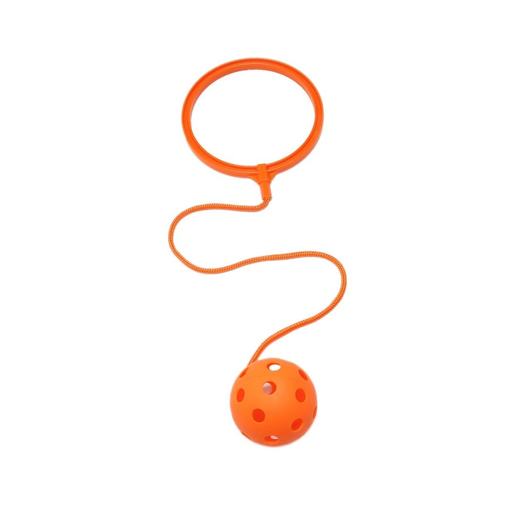 Aosekaa Sports Skip Ball Ankle Toy Exercise Outdoor Equipment Ropes Ankle Fitness Toy for Park Backyard Ages 5+ Teens, Orange