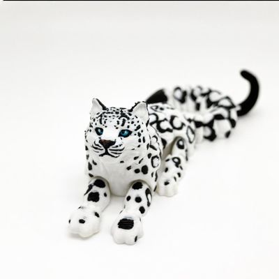 3DGYXSH 3D Printed Articulated Animals, 8-Inch Poseable Leopard Desk Decor, Unique Gift for Home & Office,3D Decorative Ornaments(Leopard)