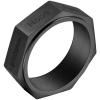 CRNXVDXO Catholic The Seven Holy Virtues Spinner Heptagon Geometric Ring for Men Women Punk Rock Stainless Steel Fidget Anxiety & Stress Relief Rotating Rings Religious Inspirational Jewelry (Black, 11) view 1