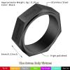 CRNXVDXO Catholic The Seven Holy Virtues Spinner Heptagon Geometric Ring for Men Women Punk Rock Stainless Steel Fidget Anxiety & Stress Relief Rotating Rings Religious Inspirational Jewelry (Black, 11) view 2
