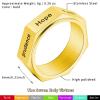 CRNXVDXO Catholic The Seven Holy Virtues Spinner Heptagon Geometric Ring for Men Women Punk Rock Stainless Steel Fidget Anxiety & Stress Relief Rotating Rings Religious Inspirational Jewelry (Gold, 11) view 2