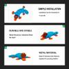 3DGYXSH 3D Printed Articulated Platypus,8-Inch Poseable Animals Desk Decor,Unique Gift for Home & Office,3D Decorative Ornaments(Platypus) (Blue) view 4