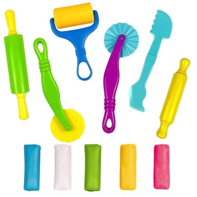Yiklucg Unleash Creativity with 6 Pcs Play Dough Tools Sets Whit 5 Bright Color Dough.Ideal as a Gift for Kids Aged 3-4-8 Years