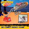 Stuntman Stu Sky Comet Rocket Airplane Stomp and Launch Toy Plane. Create Funny Stunts at Home Toy view 4