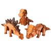 Adorable 3-Pack 3D Printed Dino Figurines  Tyrannosaur, Triceratops & Stegosaurus Bundle  Fidget Set for Teens & Adults  3D Printed in Canada view 1