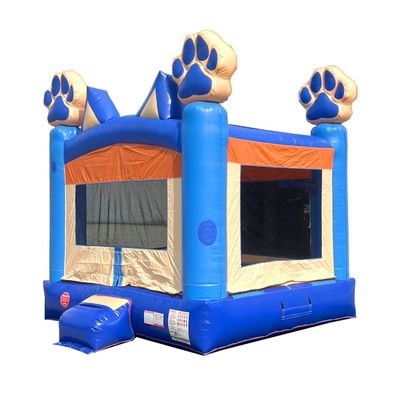 Crossover Blue Puppy Dog Inflatable Bounce House for Kids and Toddlers, 13 x 12 x 14.5 Foot Bouncy Jump Castle, Commercial-Grade Vinyl, with Stakes and Storage Bag, Blower Not Included