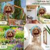 1 Pack Cockapoo Dog Dog Hanging Wind Spinner 10 Inch Stained Glass Dog Outdoor Flowers Shape Design 3D Hanging Wind Spinner for Window Porch Balcony Dog Lover Worth Gift view 2