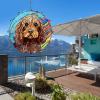 1 Pack Cockapoo Dog Dog Hanging Wind Spinner 10 Inch Stained Glass Dog Outdoor Flowers Shape Design 3D Hanging Wind Spinner for Window Porch Balcony Dog Lover Worth Gift view 3