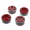 4-Pack Aluminum Wheel for 1/10 Crawler, Red, 1.9 Inch view 2