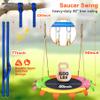 40" Tree Swing for Kids Outdoor - 600lb Weight Capacity, Saucer Swing with Adjustable Straps & Ropes, Weather-Resistant Teslin Material Seats (Child-Safe, Vibrant Colors) view 3