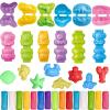 Yiklucg Unleash Creativity with 20 Unique Dino and 0cean Molds Dough Toys Dough Accessories Set Whit 15 Dough.Ideal as a Gift for Kids Aged 3-4-8 Years view 1