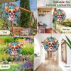 1 Pack Chihuahua Dog Wind Spinners 10 Inch Stained Glass Dog Yard Flowers Shape Design Metal 3D Hanging Art for Home Outdoor Indoor Dog Mom Dad Worth Gift view 2
