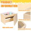 DoubleFill Wooden Sensory Table with Lid for Toddler with White Plastic Bin Sand and Water Table for Kids, Outdoor Learning Sensory Tray for Picnic Outdoor Classroom Backyard view 3