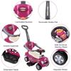 ChromeWheels 3 in 1 Ride on Push Car for Toddlers with Removable Handle/Guardrails/Pedal, Horn, Music, Under Seat Storage (Purple) view 3