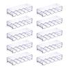 sharkplay Poker Chip Holder Tray Racks with Lid Clear Acrylic Chips Rack Case with Cover Each Can Hold 100 Chips 10 Pack view 1