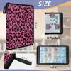 Kuquteed Pink Cheetah Trading Card Binder 9 Pocket 900 Cards Holder Collector Album with 50 Removable Sleeves Toys Gifts for Boys Girls Leopard Print Sports Game Cards view 2