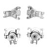 BeaxTurbo Racing Upgrade Parts CNC Aluminum 7075 Front Steering+C hub&Rear Axle Carriers for TRAXXAS JATO 4 * 4 1/8 (Silver) view 3