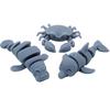 3-Pack Articulated Sea Animal Figurines  Dolphin, Manatee & Crab Desk Fidget Collectibles for Teens & Adults  3D Printed in Canada view 1