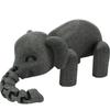 ? Articulated Elephant Figurine  Flexible Fidget Toy, Paintable Animal Model & Desk Sculpture  3D Printed in Canada view 1