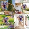 1 Pack Great Dane Dog Wind Spinner 10 Inch Stained Glass Dog Garden Flowers Shape Design Aluminum Metal Wind Spinners for Indoor Yard Window Dog Lover Gift for Christmas view 2