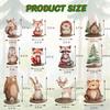 12Pcs Woodland Animal Figurines and Wooden Table Signs Enchanted Forest Decor Rustic Tiered Tray Centerpieces for Baby Shower Birthday Camp Party Supplies Cake and Tabletop Decoration (Forest Animal) view 3