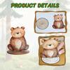 12Pcs Woodland Animal Figurines and Wooden Table Signs Enchanted Forest Decor Rustic Tiered Tray Centerpieces for Baby Shower Birthday Camp Party Supplies Cake and Tabletop Decoration (Forest Animal) view 4