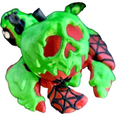 Poison Appleurtle Articulated Fidget Figurine  Spooky Turtle Apple Hybrid Halloween Desk Toy for Teens & Adults  3D Printed in Canada