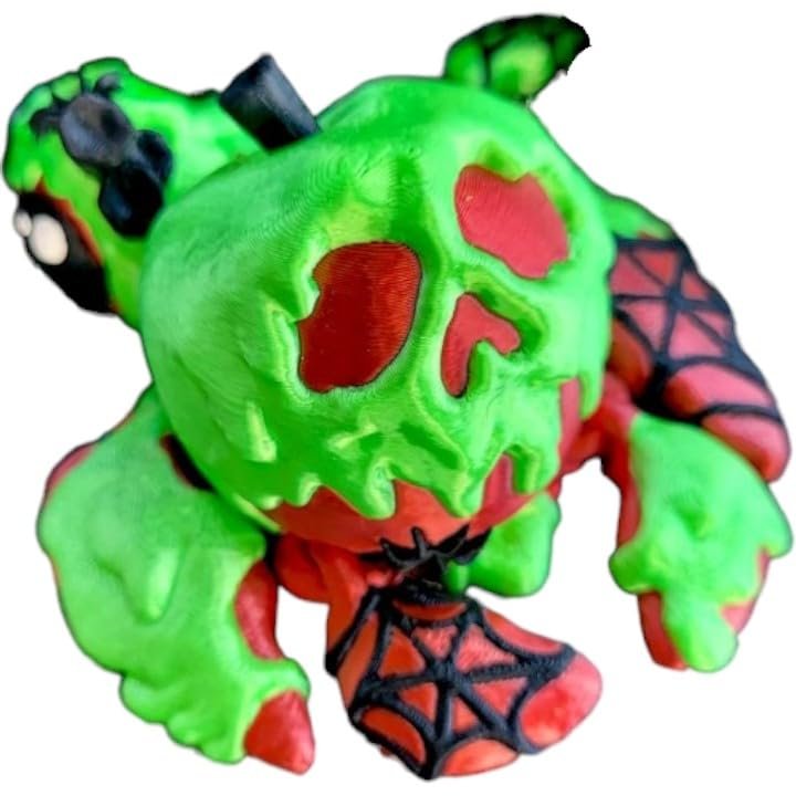 Poison Appleurtle Articulated Fidget Figurine  Spooky Turtle Apple Hybrid Halloween Desk Toy for Teens & Adults  3D Printed in Canada