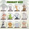 12Pcs Woodland Animal Figurines and Wooden Table Signs Enchanted Forest Decor Rustic Tiered Tray Centerpieces for Baby Shower Birthday Camp Party Supplies Cake and Tabletop Decoration (Jungle Animal) view 3
