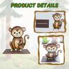 12Pcs Woodland Animal Figurines and Wooden Table Signs Enchanted Forest Decor Rustic Tiered Tray Centerpieces for Baby Shower Birthday Camp Party Supplies Cake and Tabletop Decoration (Jungle Animal) view 4