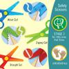 Kids Scissors 3 pk, Toddler Safety Scissors Blunt Tip, Training Scissor for Kids Right & Left-Handed Learn to Cut with Construction Paper  Scissor Skills Activity for Toddlers 2-4 Years Gift Bundle view 2
